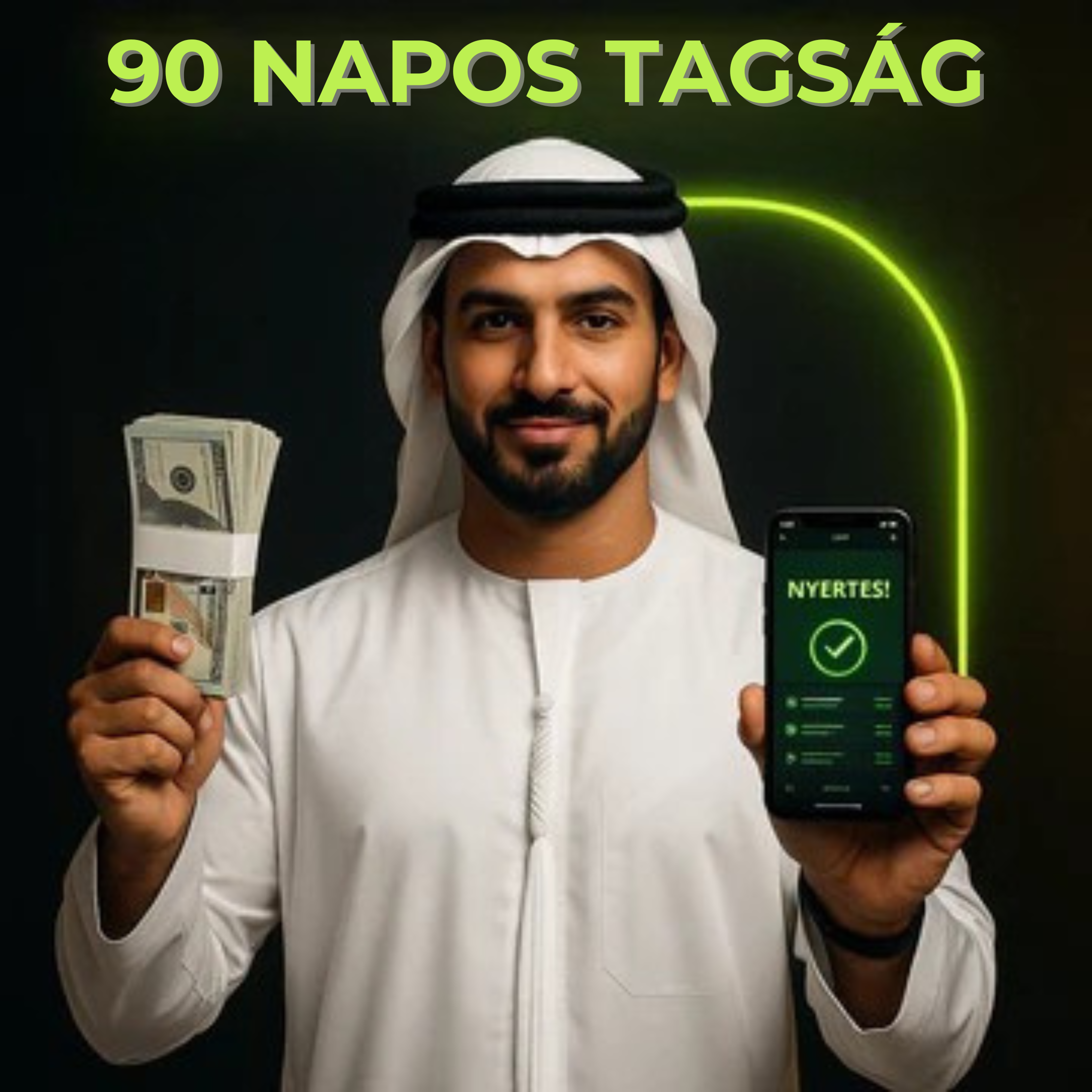 90 NAPOS PRÉMIUM V.I.P. TAGSÁG